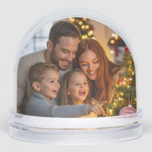 Christmas Family Photo Custom Snow Globe