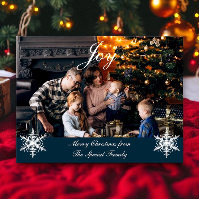 Christmas Family Photo Customized Personalized Holiday Postcard (Creator Uploaded)