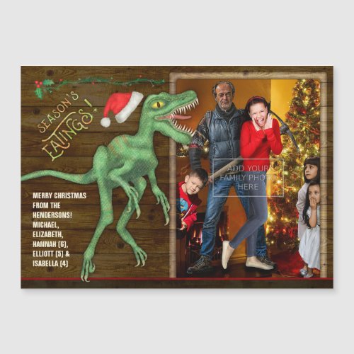 Christmas Family Photo Funny Velociraptor Dinosaur