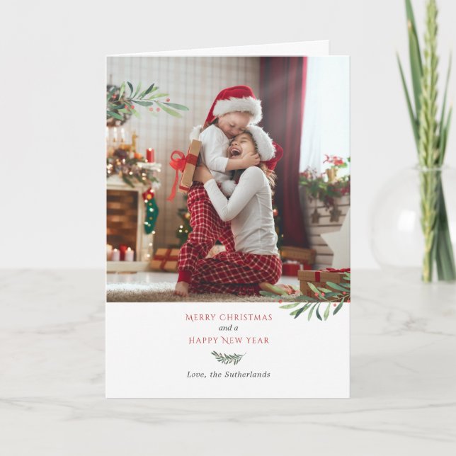 Christmas Family Photo Grandkids Holiday Card (Front)