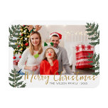 Christmas Family Photo Merry Magnet<br><div class="desc">Christmas Family Photo Merry Magnet</div>