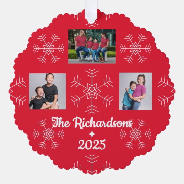 Christmas Family Photo Ornament  (Front)