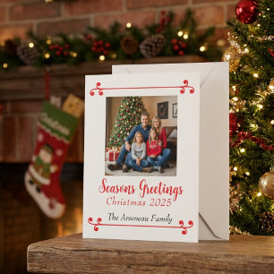 Christmas Family Photo Personalize Holiday Card