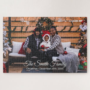 Christmas Family Photo Personalized Jigsaw Puzzle