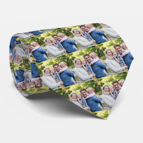 Christmas Family Photo Personalized  Neck Tie