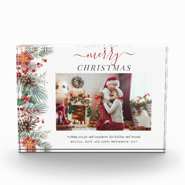 Christmas Family Photo Script Berries Block (Front)