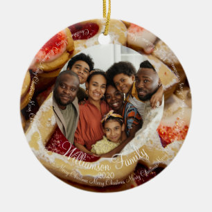 Christmas Family Photo Sugar Cookie Ornament