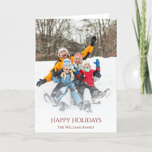 Christmas Family Photo Winter Scene Holiday Card