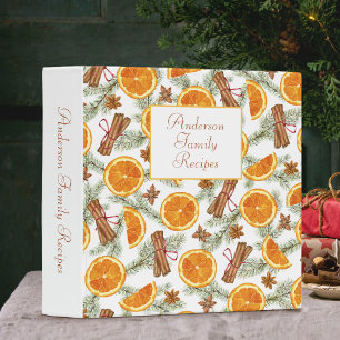 Christmas Family Recipes 3 Ring Binder