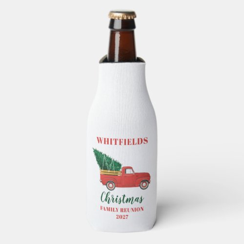 Christmas Family Reunion Annual Party Custom Bottle Cooler
