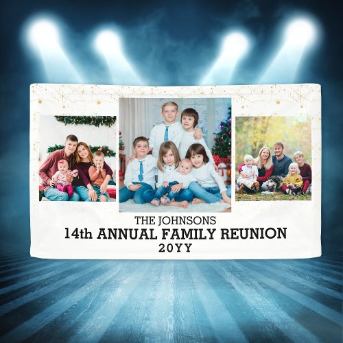 Christmas Family Reunion Photo Collage Custom Banner