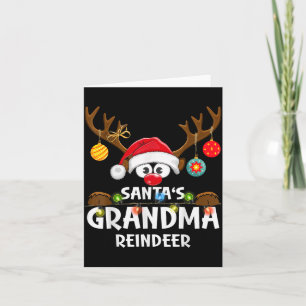 Christmas Family Santa's Grandma Reindeer Pajama Card