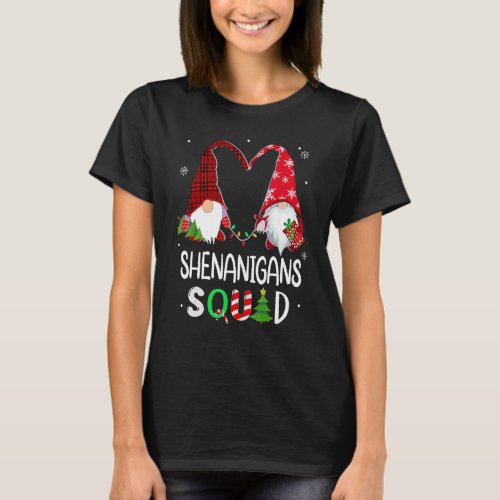 Christmas family Shenanigans Squad gnome heart 202 T_Shirt