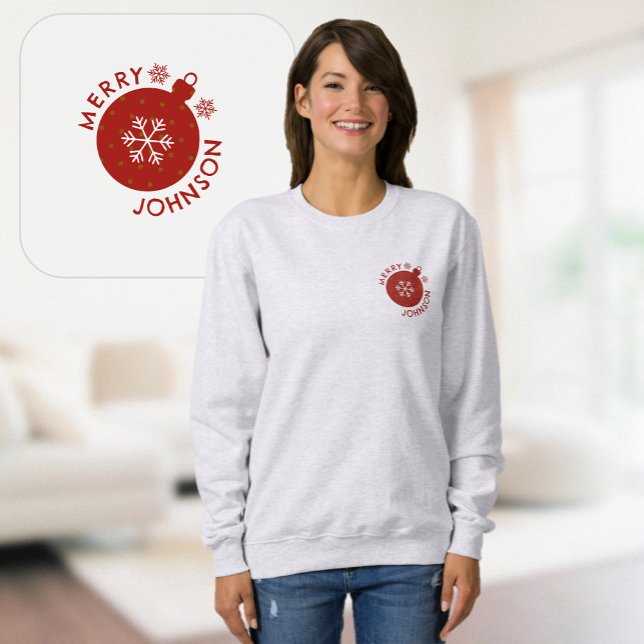 Christmas Family Snowflake Personalized Sweatshirt (Christmas Family Snowflake Personalized Sweatshirt)