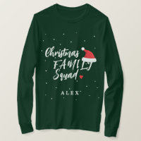 Christmas family squad Santa hat your name