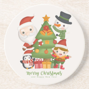 Christmas Family Stone Coaster