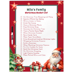 Christmas Family To Do List Planner Dry Erase Board