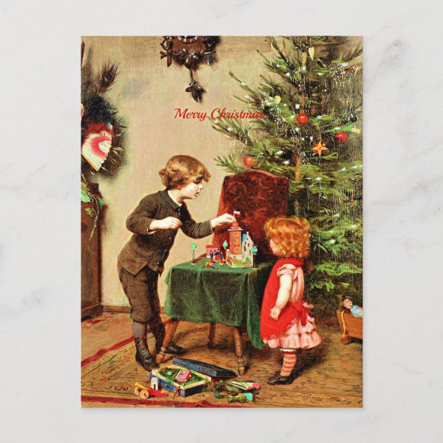 Christmas, famous painting by Felix Ehrlich Postcard (Front)