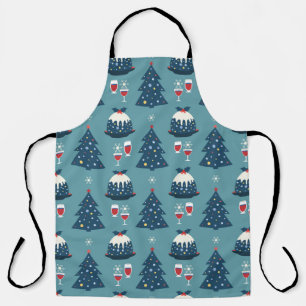 Christmas Fancy Party Celebration vintage seamless Apron