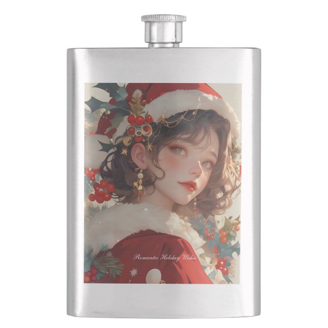 Christmas Fantasy : Romantic Holiday Classic Flask (Front)