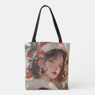 Christmas Fantasy: Romantic Medium Tote Bag