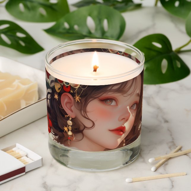 Christmas Fantasy : Romantic Scented Jar Candle (Lit)