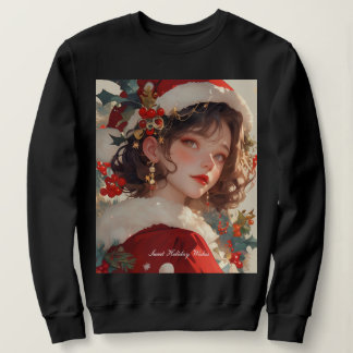Christmas Fantasy: Romantic Woman Basic Sweatshirt
