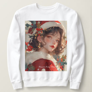 Christmas Fantasy: Romantic Woman Basic Sweatshirt