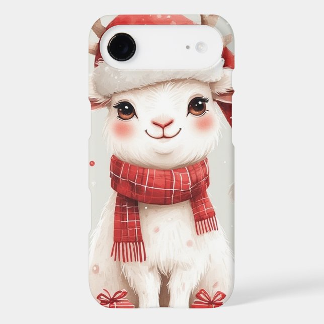 Christmas Farm Animal Cute Goat  Case-Mate iPhone Case (Back)