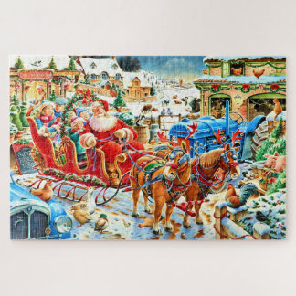 Christmas Farm Holiday Cheer Jigsaw Puzzle