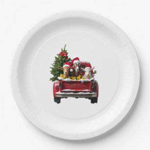 Christmas Farm Paper Plates