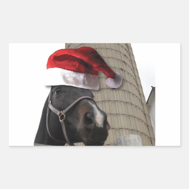 Christmas Farm Rectangular Sticker (Front)