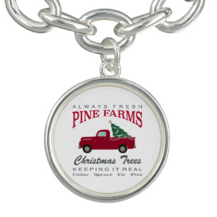 CHRISTMAS FARMHOUSE RED TRUCK BRACELET