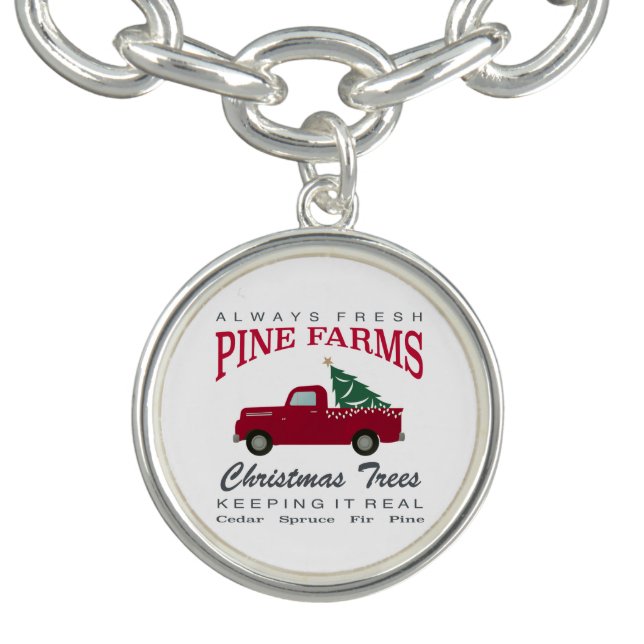 CHRISTMAS FARMHOUSE RED TRUCK BRACELET (Design)