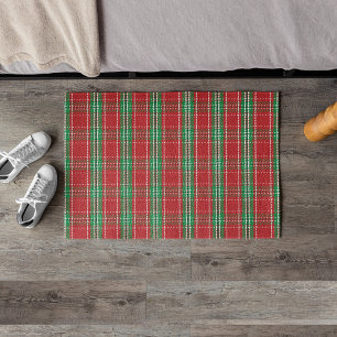 Christmas Farmhouse Rustic Holiday Red Plaid Doormat