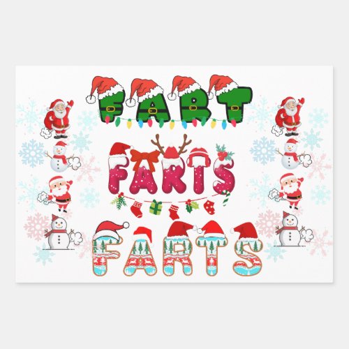 Christmas Farts Wrapping Paper Sheets