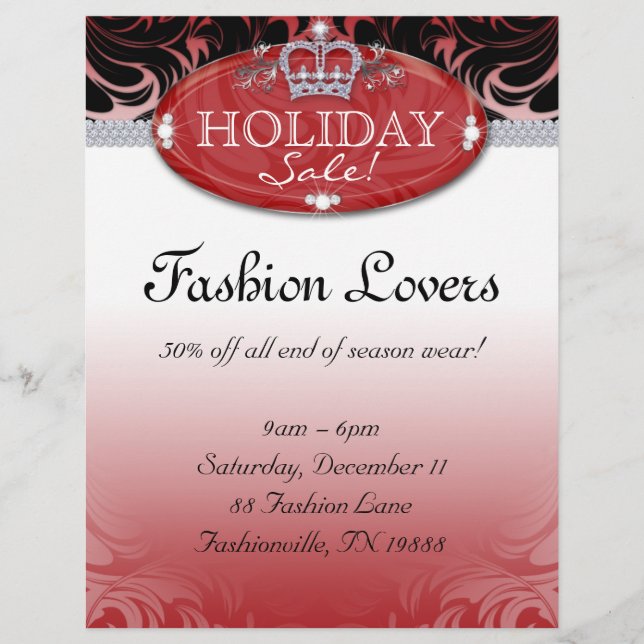 Christmas Fashion Flyer Hair Salon Jewelry Crown (Front)