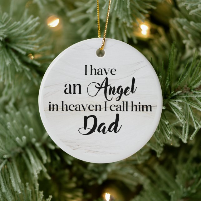 Christmas  Father Memorial  Ceramic Ornament (Tree)