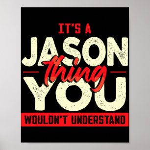 Christmas Fathers Day Birthday Name Jason Poster