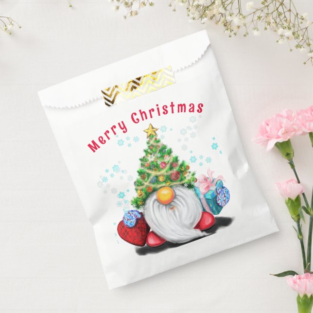 Christmas Favor Bag Cute Gnome with Gift (Sealed)