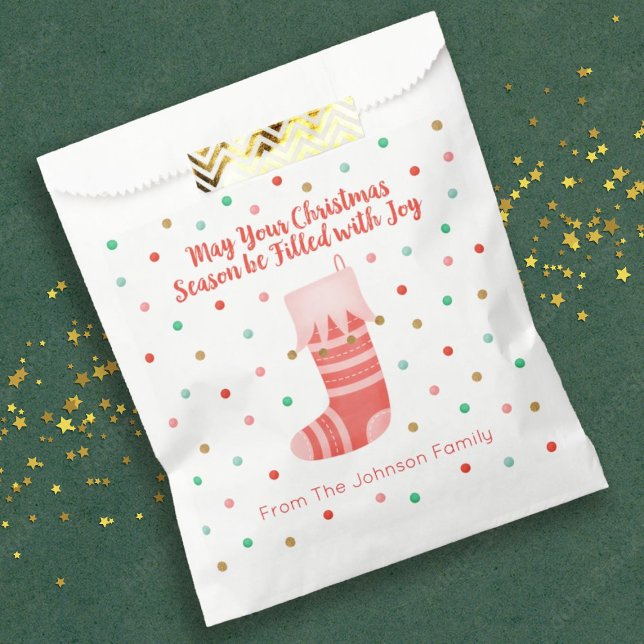 Christmas Favor Bags (A cute treat bag for your Christmas party favors)