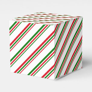 Christmas Favor Box Candy Cane Stripe
