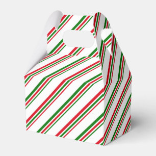 Christmas Favor Box Candy Cane Stripe