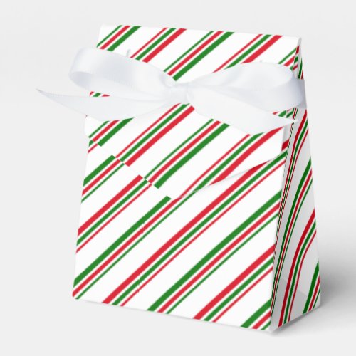 Christmas Favor Box Candy Cane Stripe