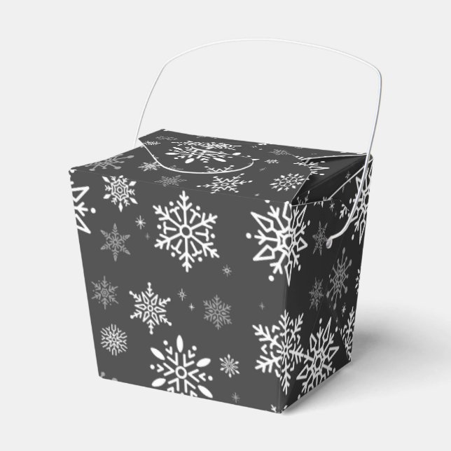 Christmas Favor Box Snowflakes (Front Side)