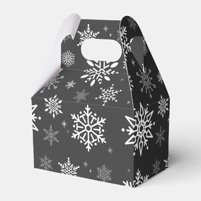 Christmas Favor Box Snowflakes (Front Side)