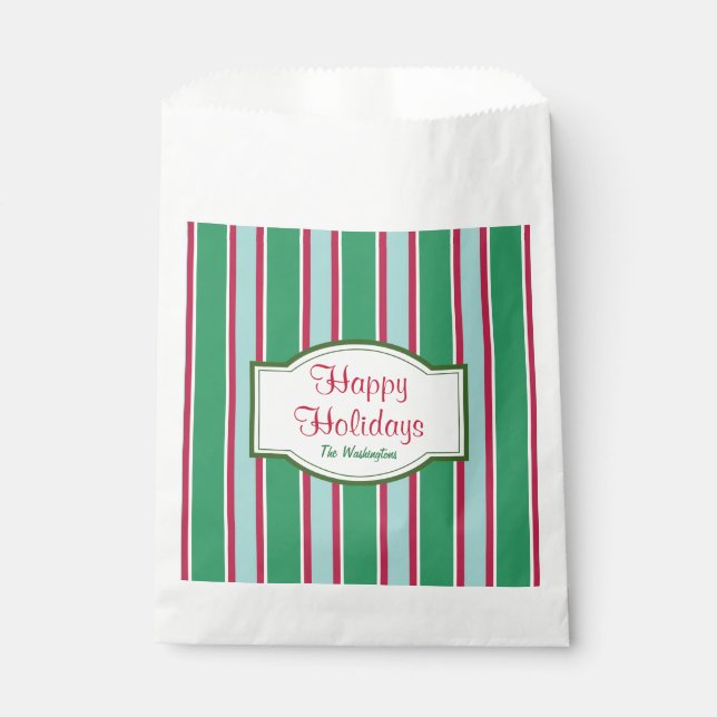 Christmas Favor Cookies Candy Bags (Front)