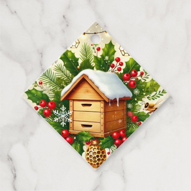 Christmas Favor Tag | Editable Text (Front)