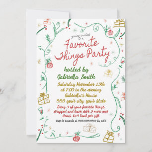 Christmas Favorite Things Invitation