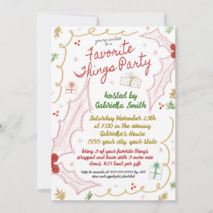 Christmas Favorite Things Invitation